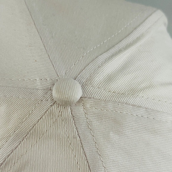 Vintage Scripto Tokai Snapback Hat White Canvas Red Dot Logo Adjustable One Size - Picture 8 of 12